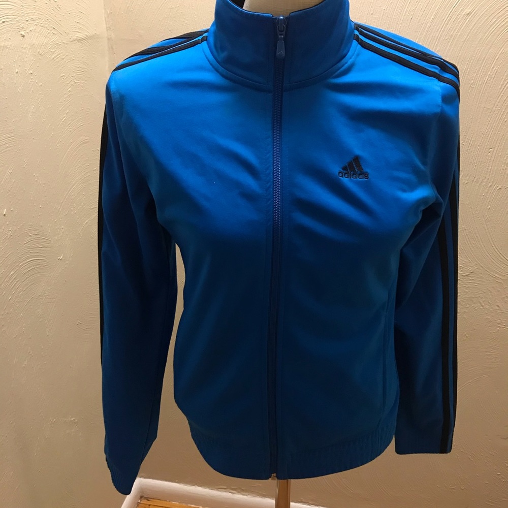 Blue Adidas track jacket | size small